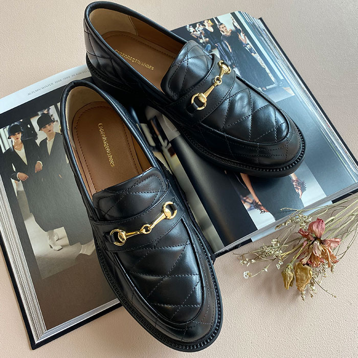 Copenhagen Shoes Embrace Quilted Loafers - Black - ONLINE